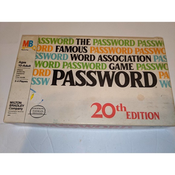 VINTAGE 1978 Password: 20th Edition Word Board Game Milton Bradley Complete - Picture 5 of 6